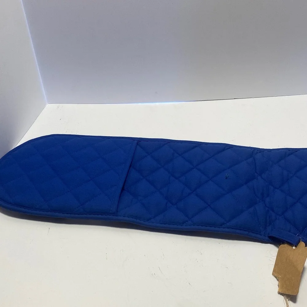 New Double Oven Mitt Blue Excellent With Tags London Landmarks Quilted